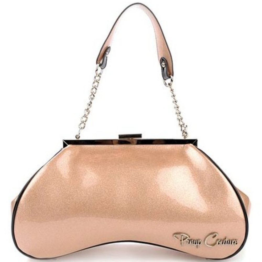 Pinup Girl Clothing Champagne Amoeba Purse— some scuff marks, major discount